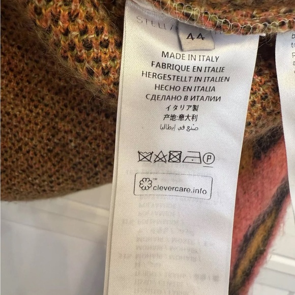 STELLA MCCARTNEY NEON ORANGE PINK LEOPARD SET SIZE 44 RETAIL $1900 MOHAIR  RARE - Picture 6 of 12